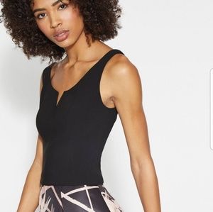 Halston Heritage Black Fitted Sleeveless Top Size 14 New $195